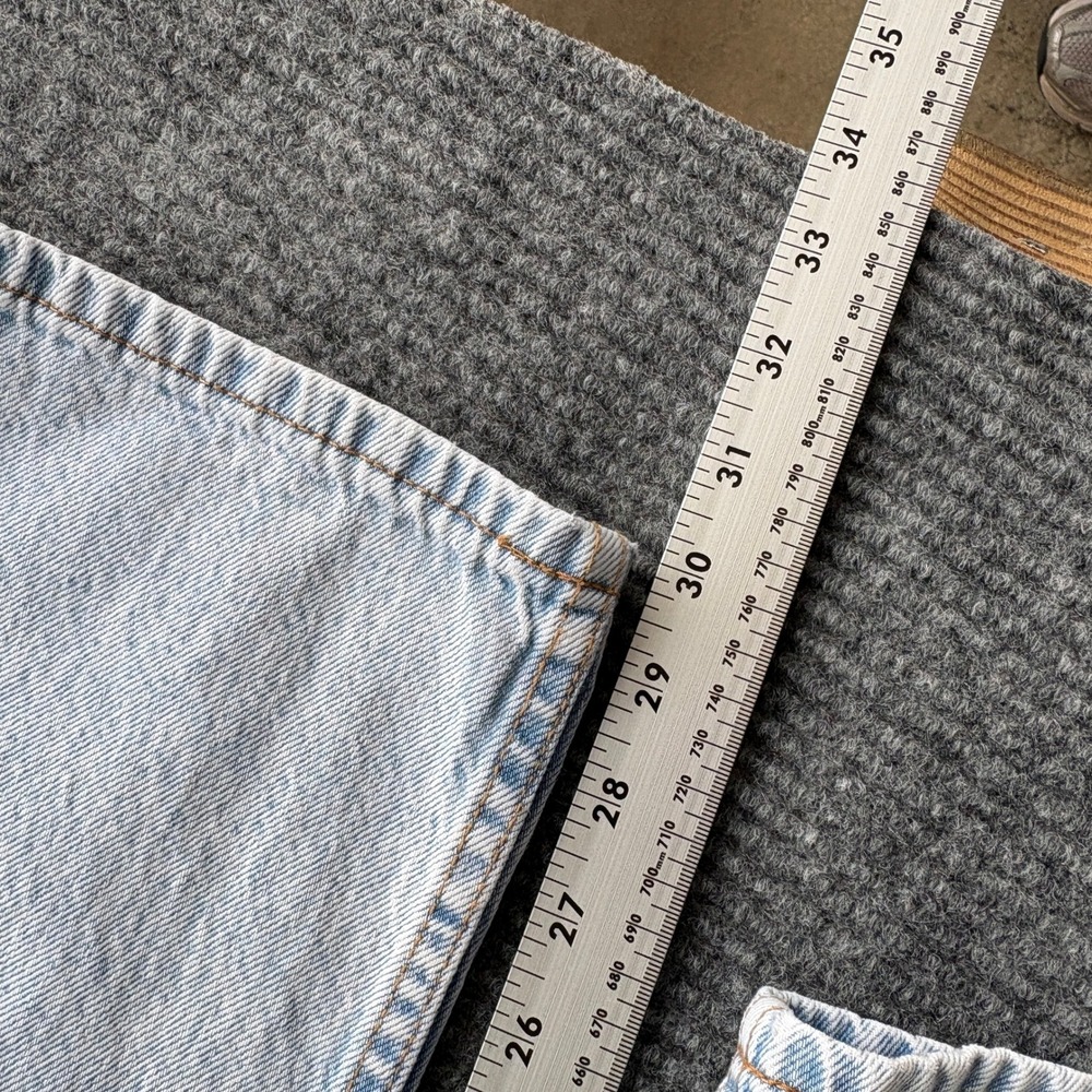 Aeropostale High Rise Baggy Jeans Womens 0 Reg Light Wash Blue 100% Cotton 90s - Picture 2 of 9